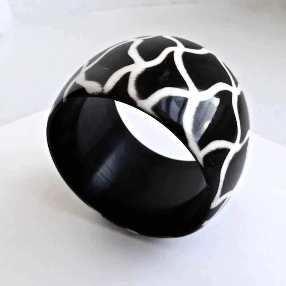 Ginormous Vintage High Dome Cuff Bangle - image 10