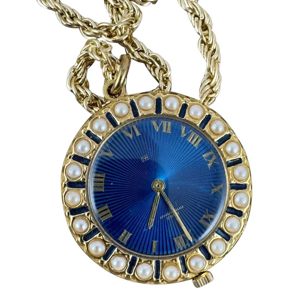 Vintage Pendant Watch Saks Fifth Ave 17 Jewels  S… - image 1