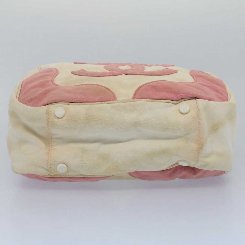 Chanel CHANEL Hand Bag Canvas Pink White CC Auth … - image 5