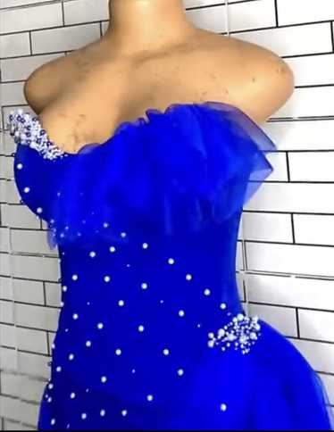 Custom BLUE CUSTOM CORSET DRESS