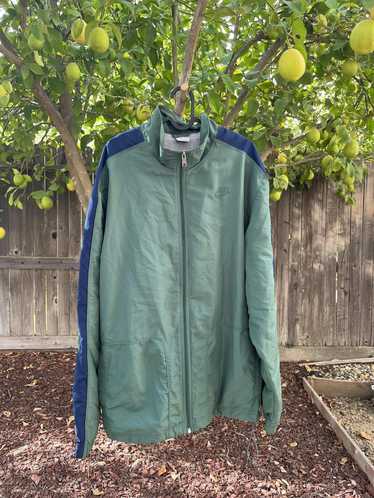 Nike vintage blue and green nike wind breaker