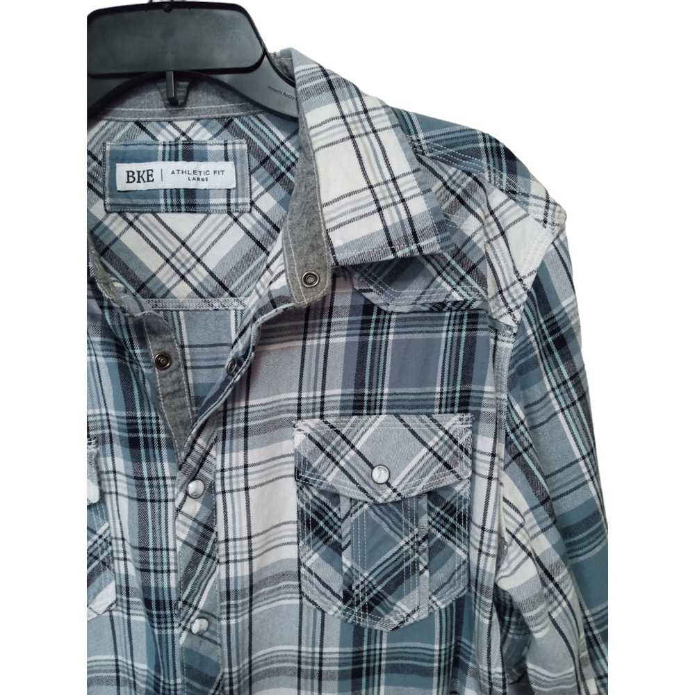 Bke BKE Snap Front Plaid Shirt Long Sleeve. Large - image 2