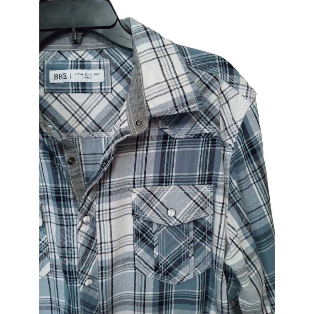 Bke BKE Snap Front Plaid Shirt Long Sleeve. Large - image 6