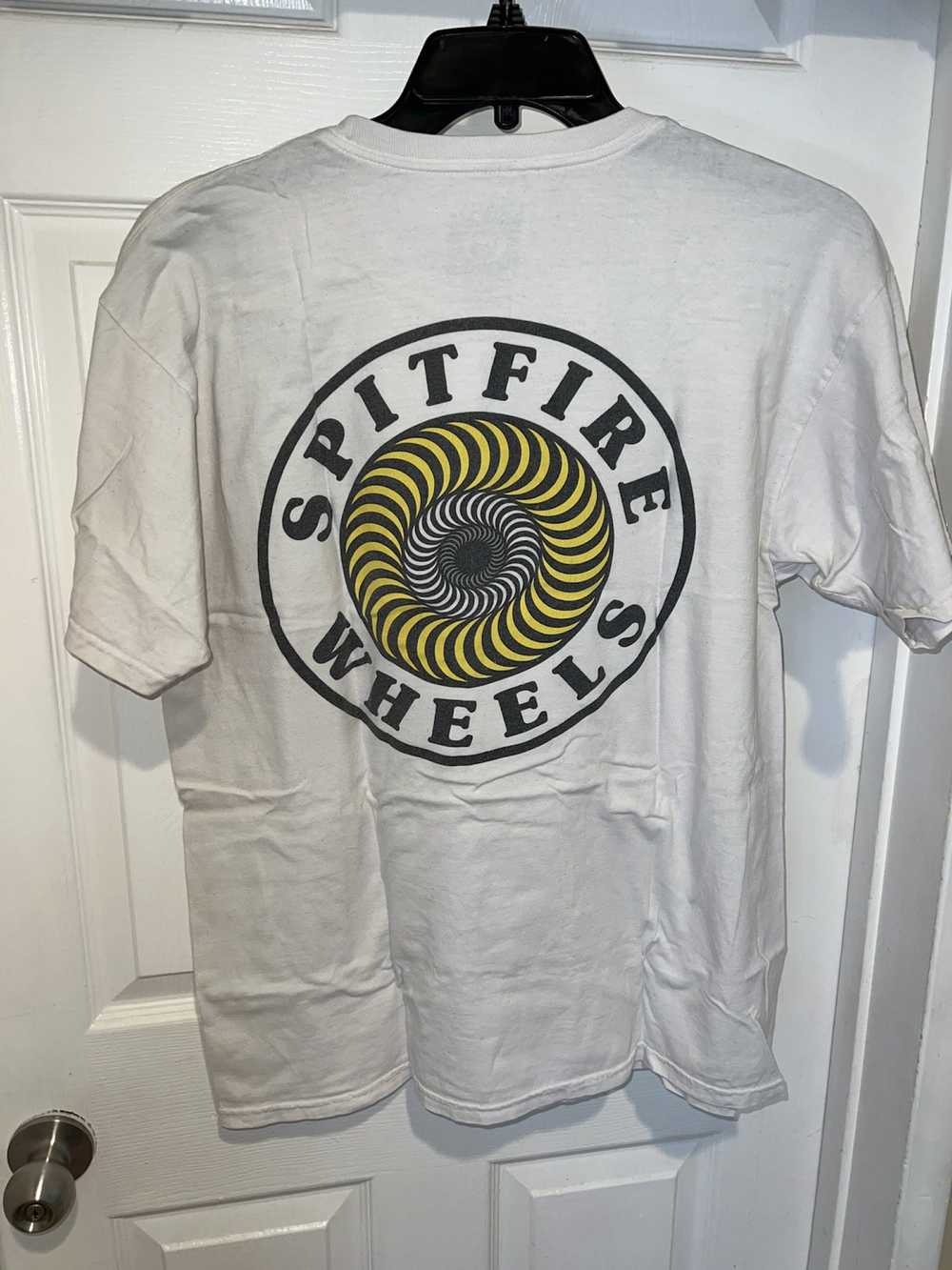 Spitfire Spitfire Wheels Yellow Swirl T Shirt - image 3