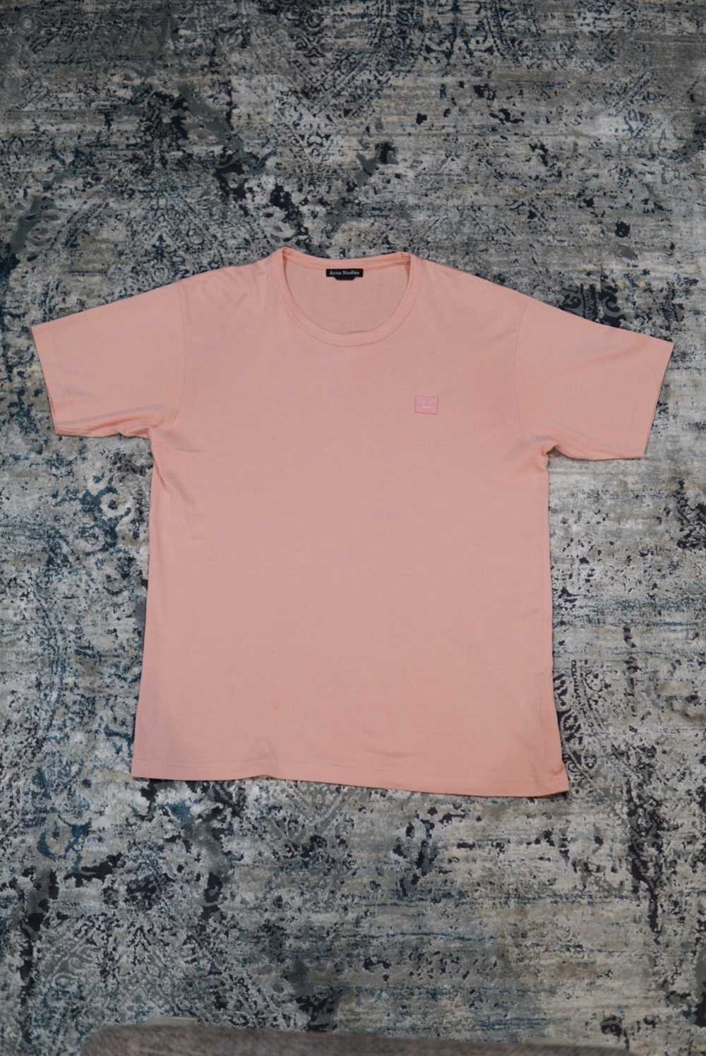 Acne Studios Acne Studios Pink Logo Crew Neck T-S… - image 1