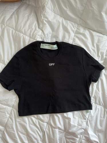 Off-White Off-White Off Stamp Ribbed Crop Top