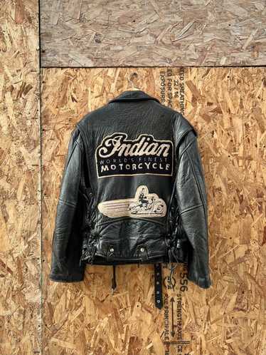 Vintage indian motorcycle leather on sale jacket