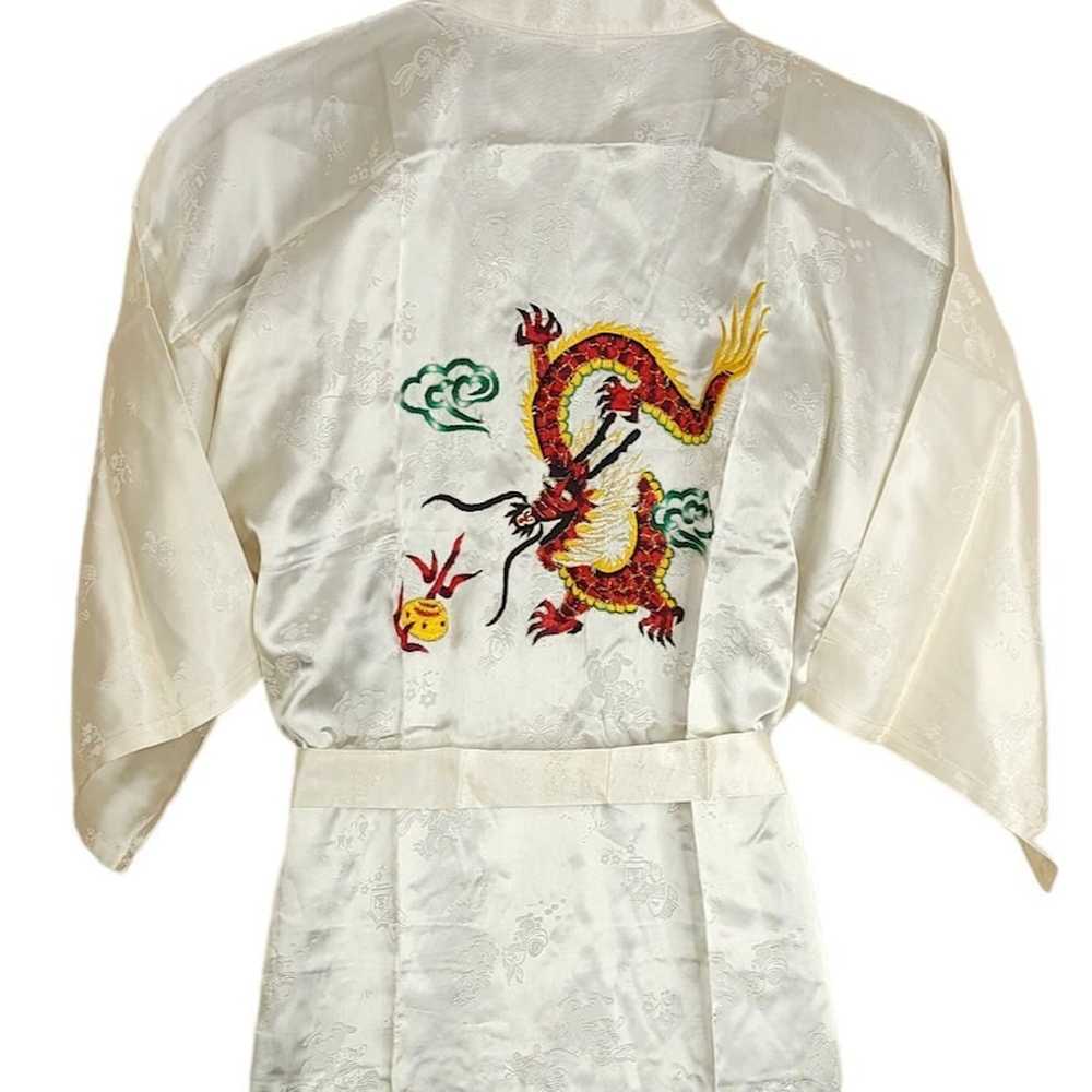Vintage Asian Silk Kimono Robe Vintage Embroidere… - image 1