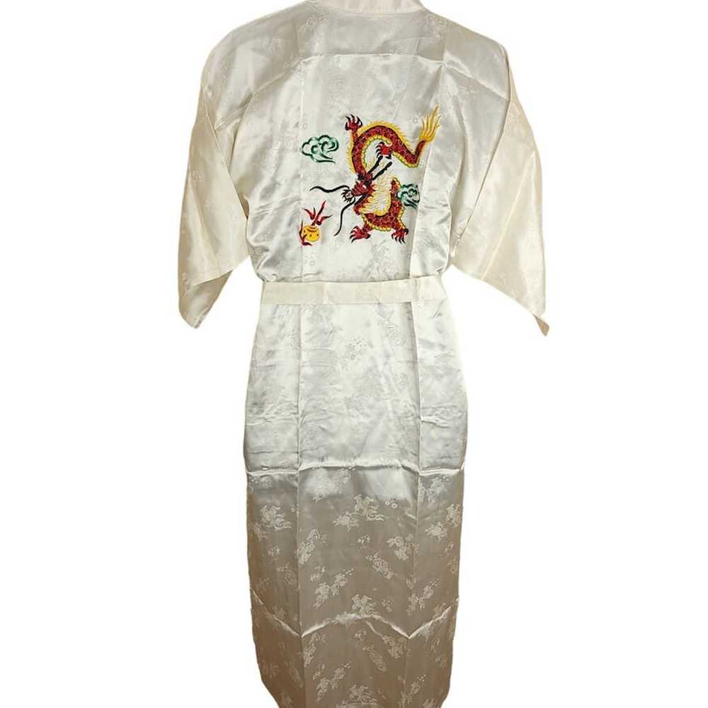 Vintage Asian Silk Kimono Robe Vintage Embroidere… - image 4