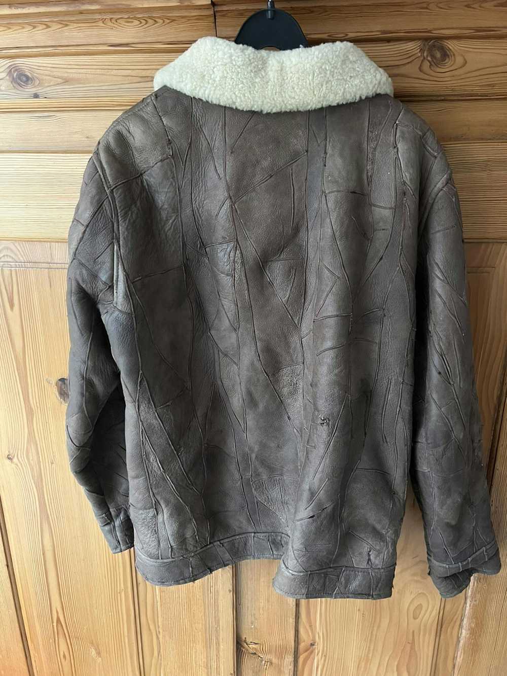 Handmade Japan vintage Brown Leather Jacket winte… - image 3