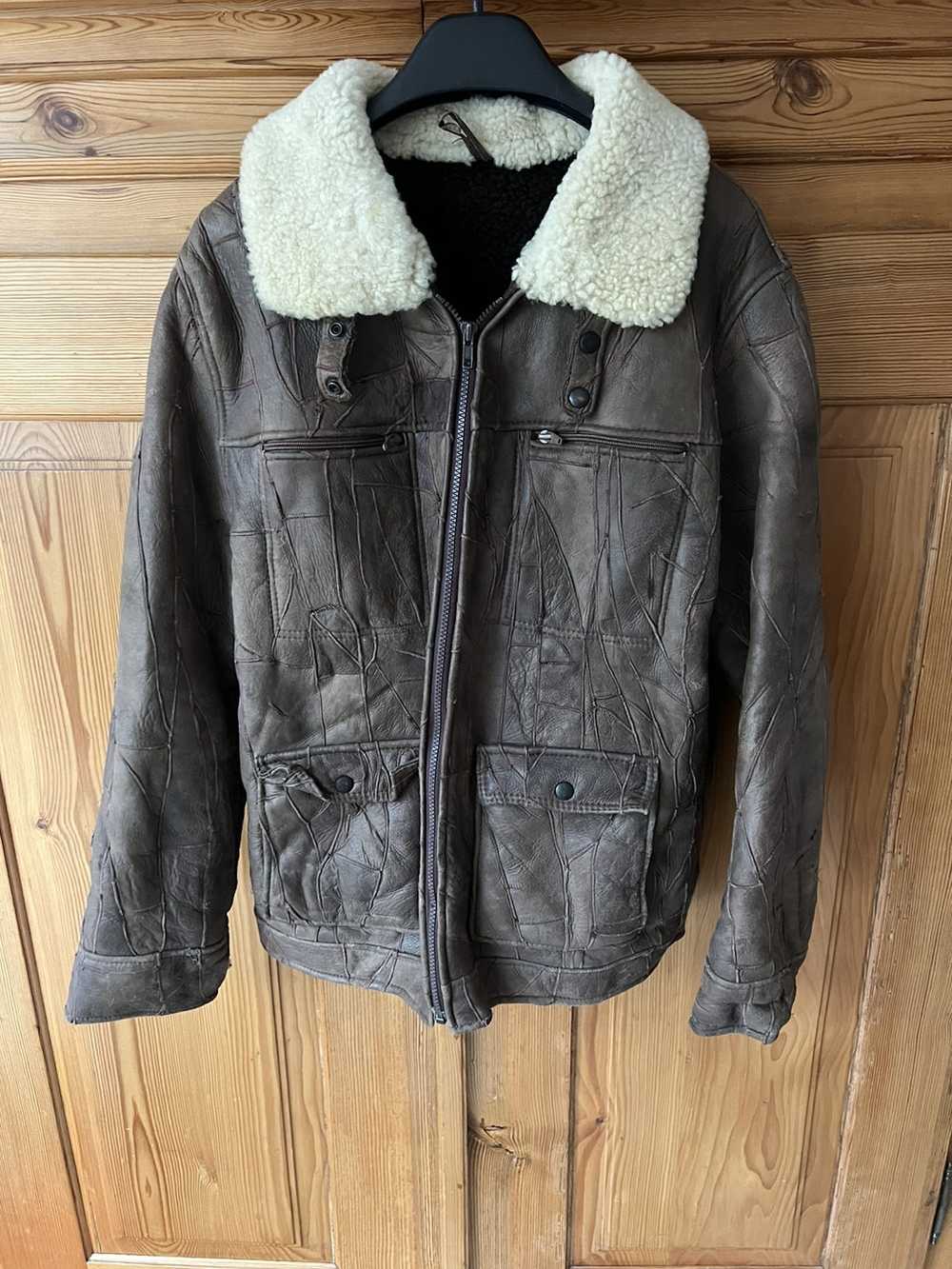 Handmade Japan vintage Brown Leather Jacket winte… - image 5