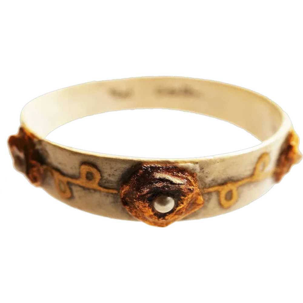 Signed "FRED SEXTON" Papier Mache Bracelet Bangle… - image 1