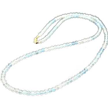 Faceted Shaded Aquamarine Long Necklace - image 1