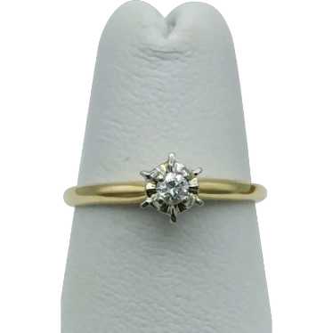 14K .06ctw Diamond Solitaire Ring