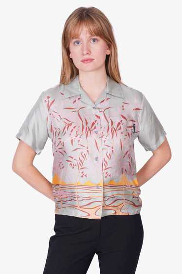 Palm Angels Green Lagoon Bowling Shirt Size 36