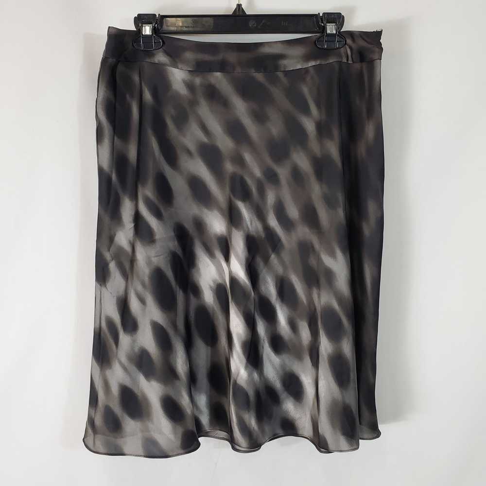 Kenneth Cole Women Gray Print Skirt SZ M NWT - image 1