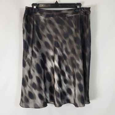 Kenneth Cole Women Gray Print Skirt SZ M NWT - image 1