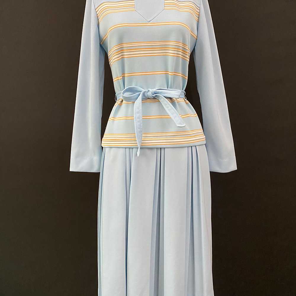 60s Empress of Dallas Long Sleeve Drop Waist Dress - image 2