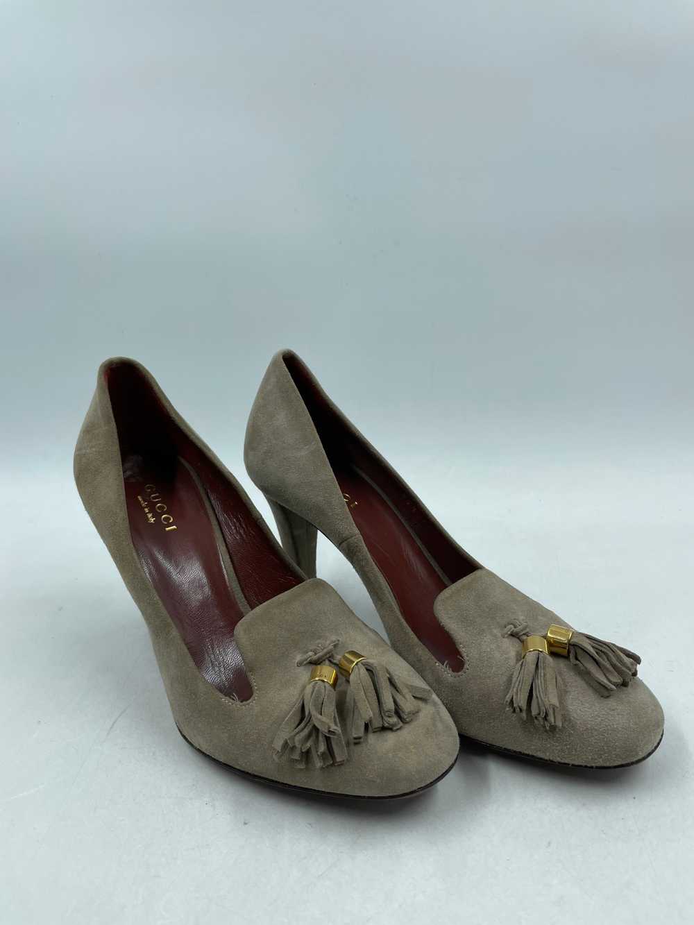 Authentic Gucci Taupe Tassel Pumps W 5.5 - image 3
