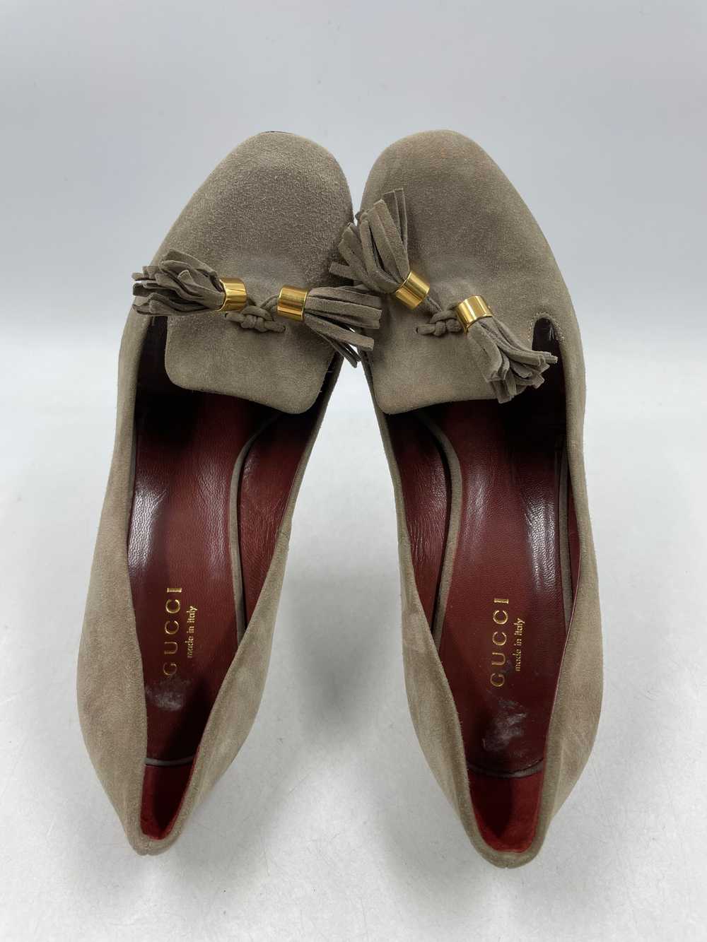 Authentic Gucci Taupe Tassel Pumps W 5.5 - image 6
