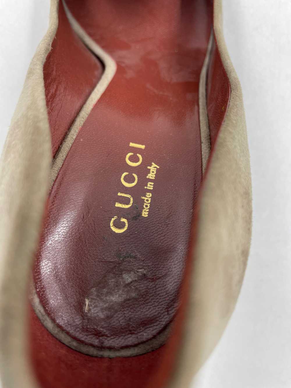 Authentic Gucci Taupe Tassel Pumps W 5.5 - image 8