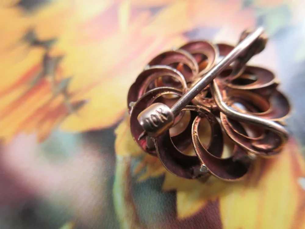 Antique 10K Lovers Knot Lapel Pin , Tie Tack , Wa… - image 4