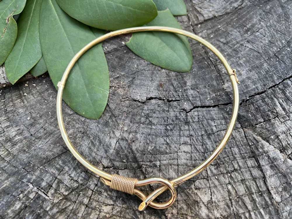 18K Yellow Gold Omega Hook and Eye Choker and Ban… - image 10