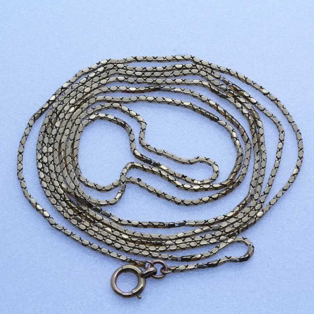 Antique Sautoir Long Chain Necklace 18k Gold Geor… - image 2