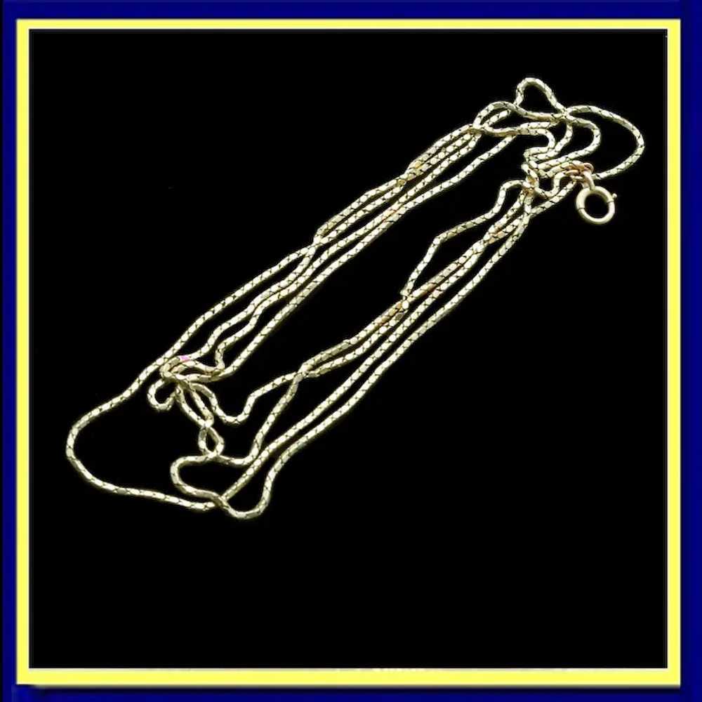 Antique Sautoir Long Chain Necklace 18k Gold Geor… - image 6