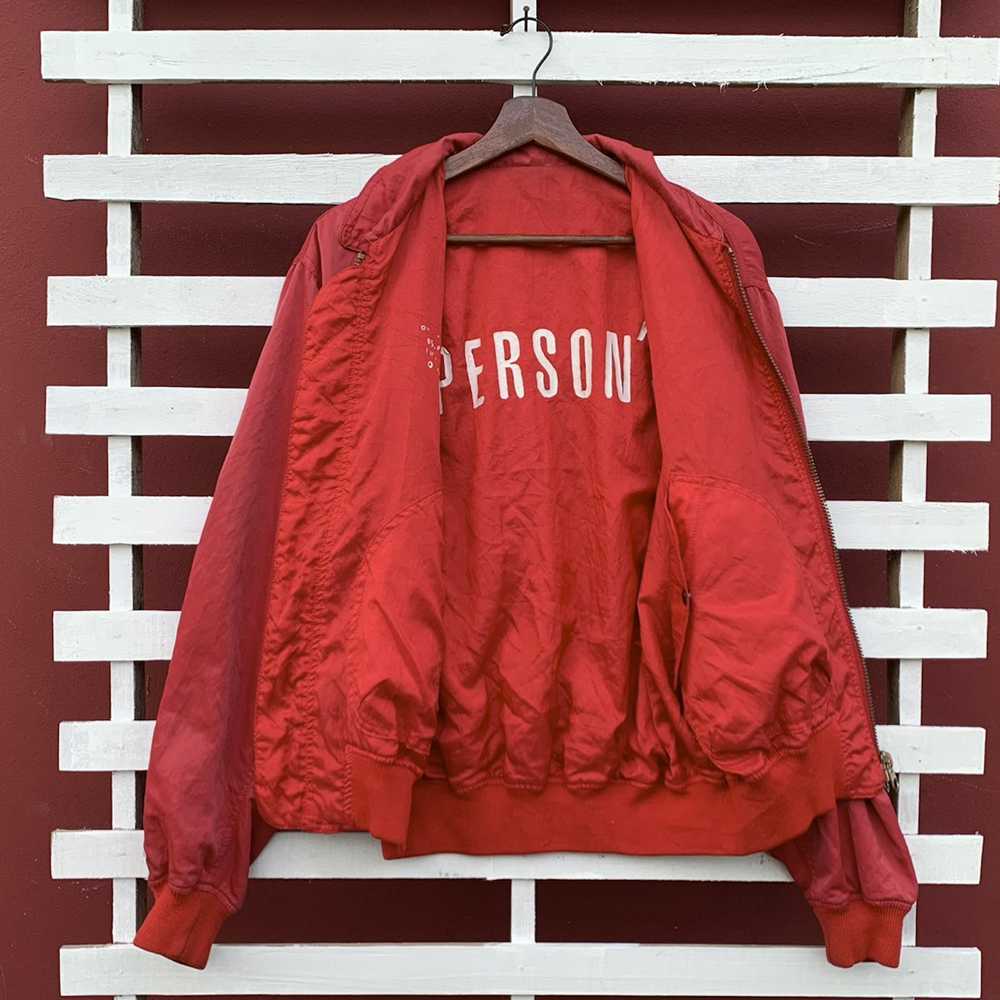 Bomber Jacket × Person's × Racing Vintage 90s Per… - image 4