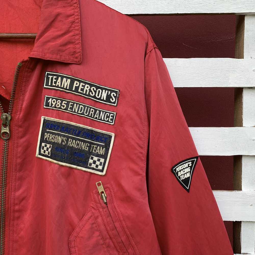 Bomber Jacket × Person's × Racing Vintage 90s Per… - image 9