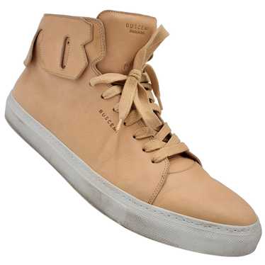 Buscemi Buscemi Men's 17 US / 50 EU Beige Leather… - image 1