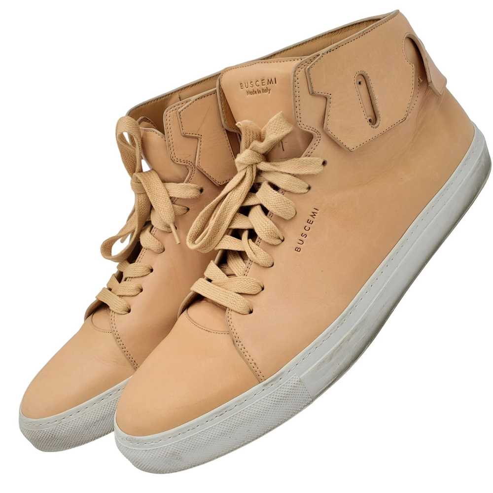 Buscemi Buscemi Men's 17 US / 50 EU Beige Leather… - image 6