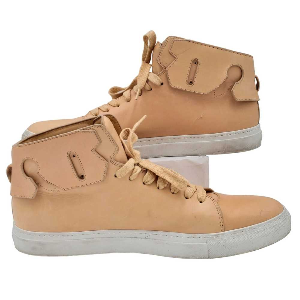 Buscemi Buscemi Men's 17 US / 50 EU Beige Leather… - image 7