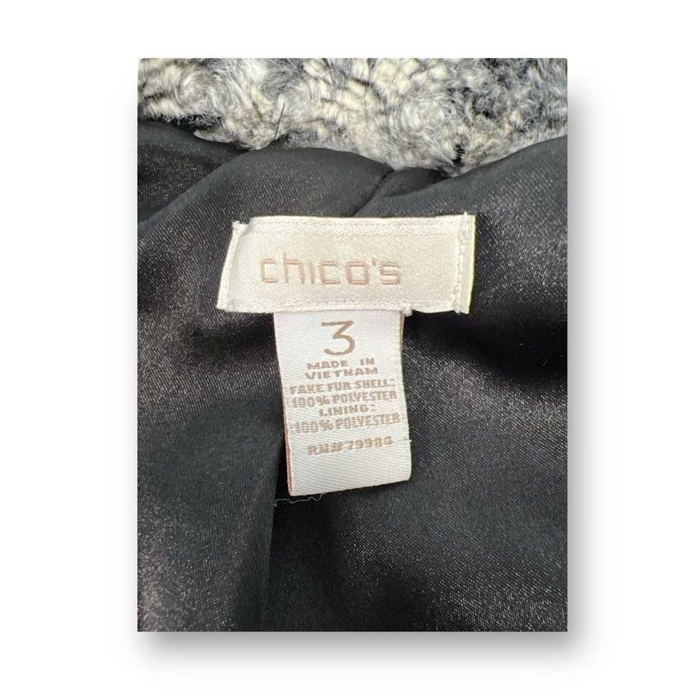 Chicos Chico’s Faux Fur Coat Size 3 - image 5