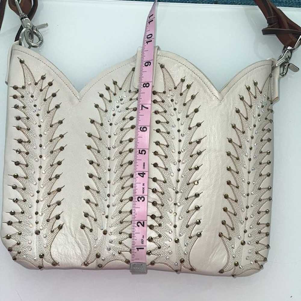Other Womens Shoulder Crossbody Bag Cream Leather… - image 8