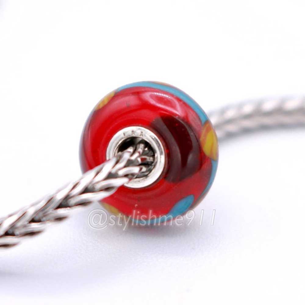 Sterling Silver Authentic Trollbeads RED CHINA BE… - image 5