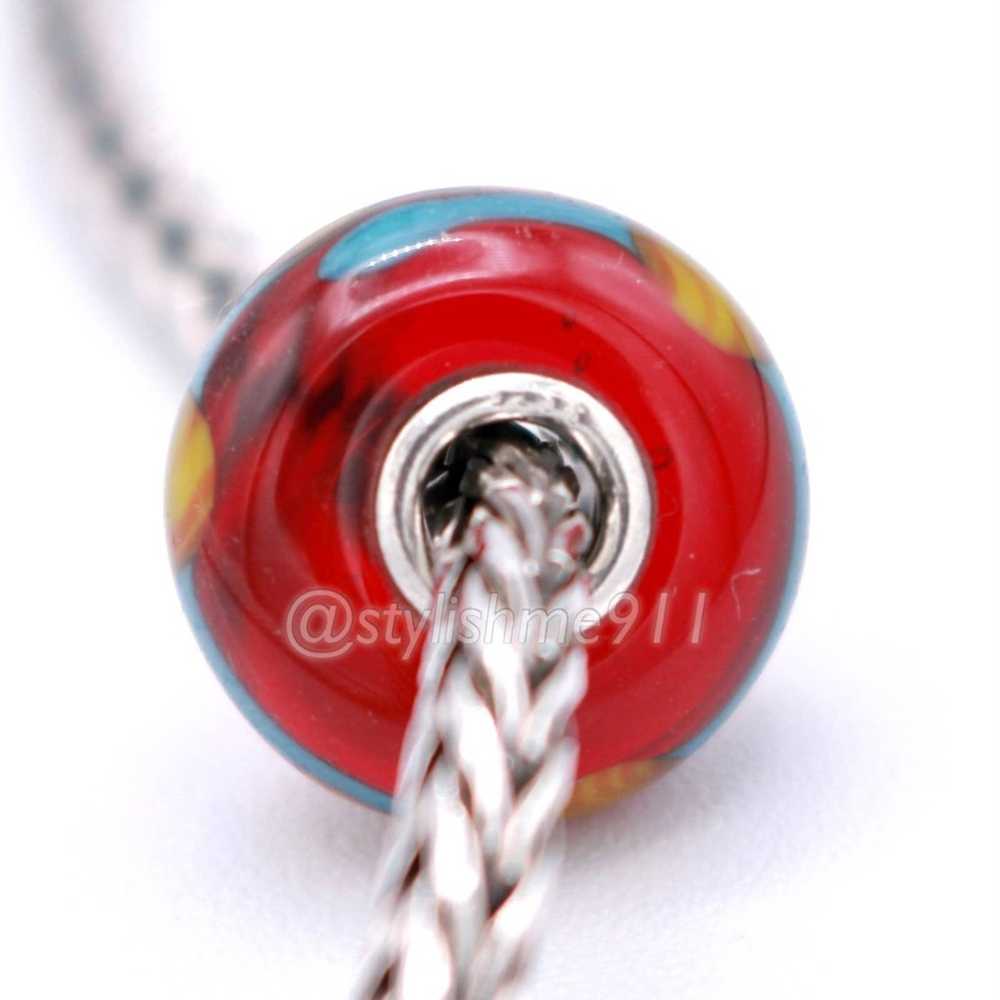 Sterling Silver Authentic Trollbeads RED CHINA BE… - image 6