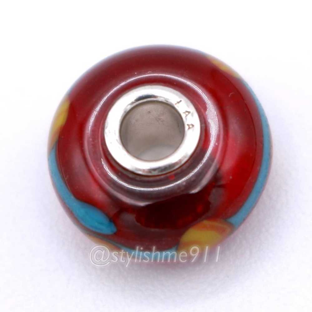 Sterling Silver Authentic Trollbeads RED CHINA BE… - image 9