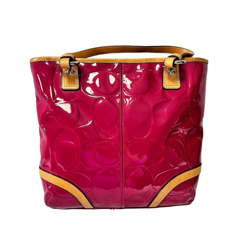 Coach Coach Peyton Patent Leather Purse Tote & Wa… - image 5