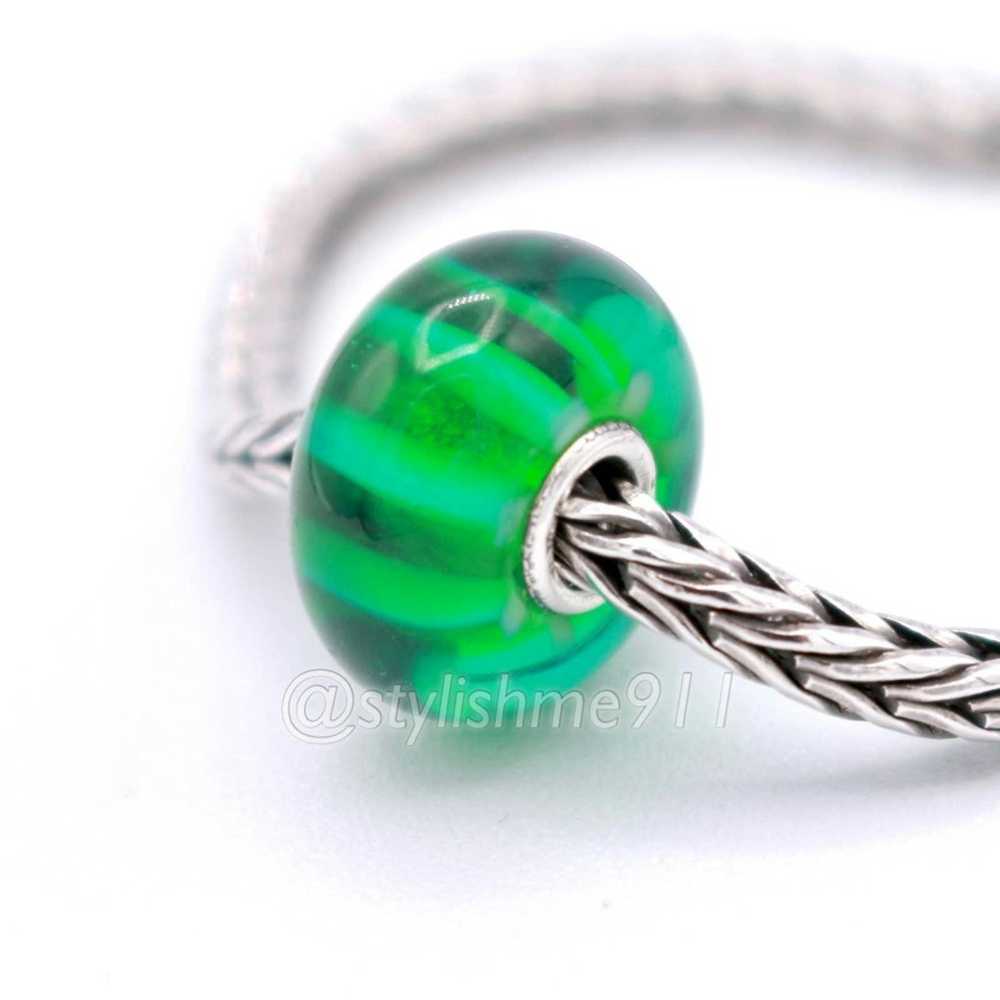 Sterling Silver Authentic Retired Trollbeads GREE… - image 2