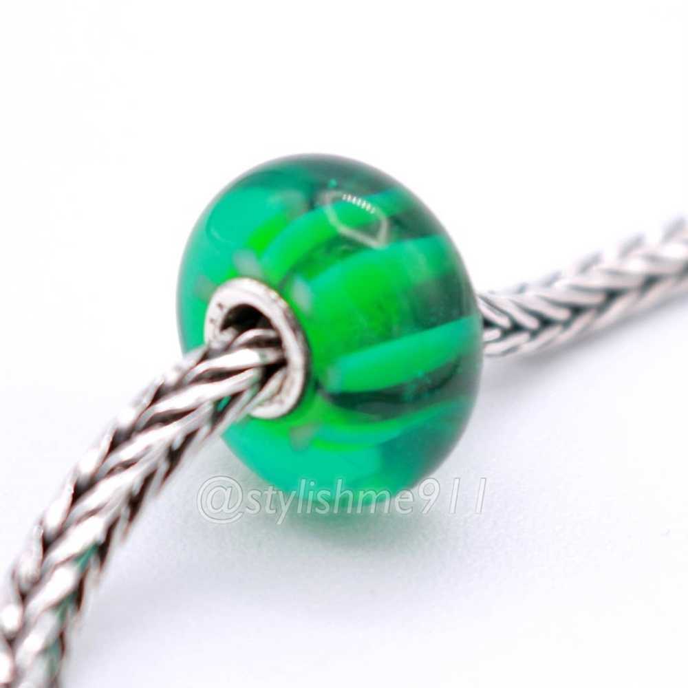 Sterling Silver Authentic Retired Trollbeads GREE… - image 4