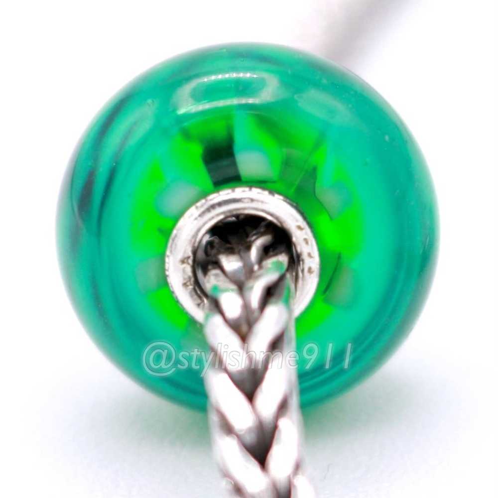 Sterling Silver Authentic Retired Trollbeads GREE… - image 5