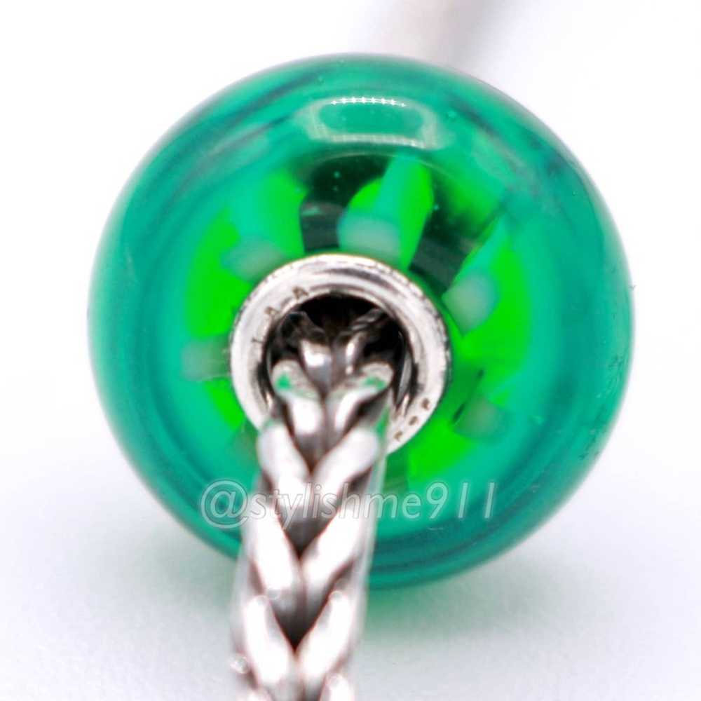 Sterling Silver Authentic Retired Trollbeads GREE… - image 6