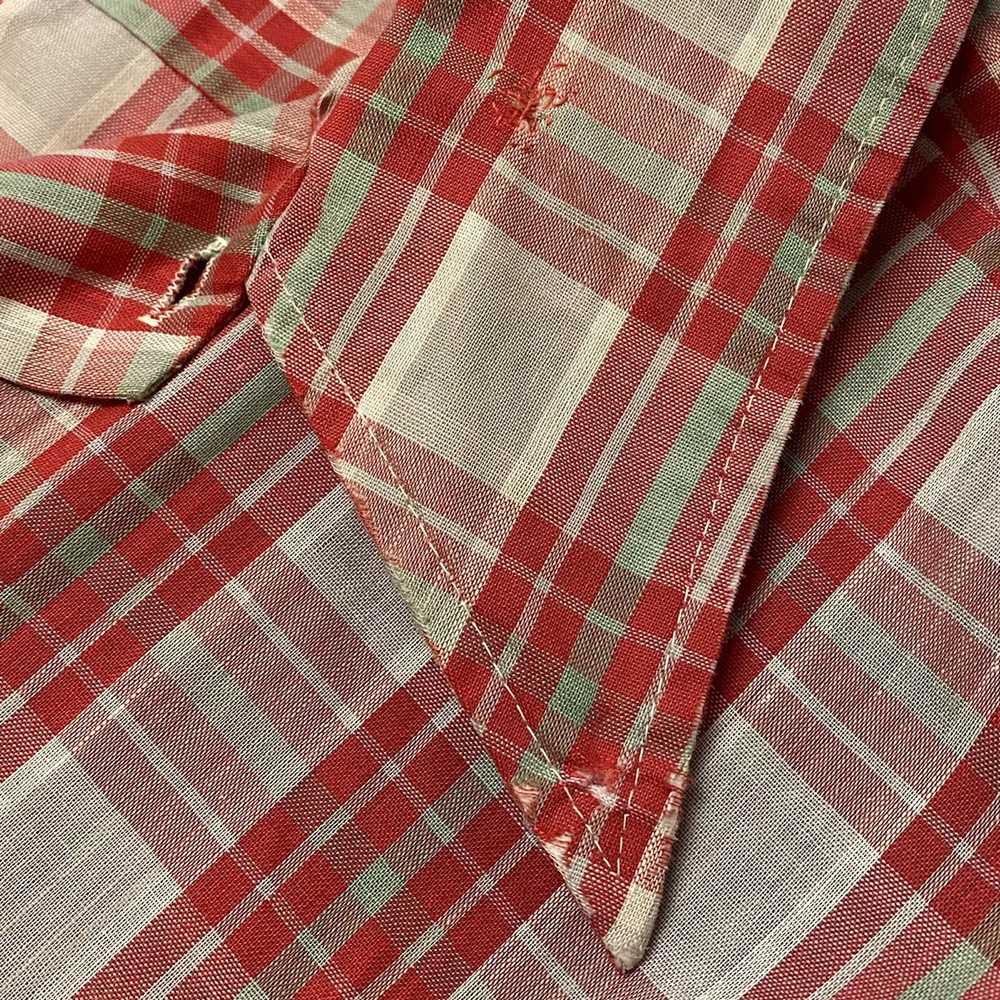 Vintage 🔥1960s Repaired Perma Press Button Down … - image 10