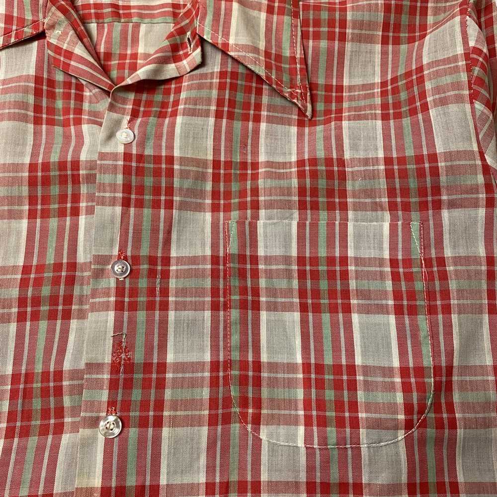 Vintage 🔥1960s Repaired Perma Press Button Down … - image 5