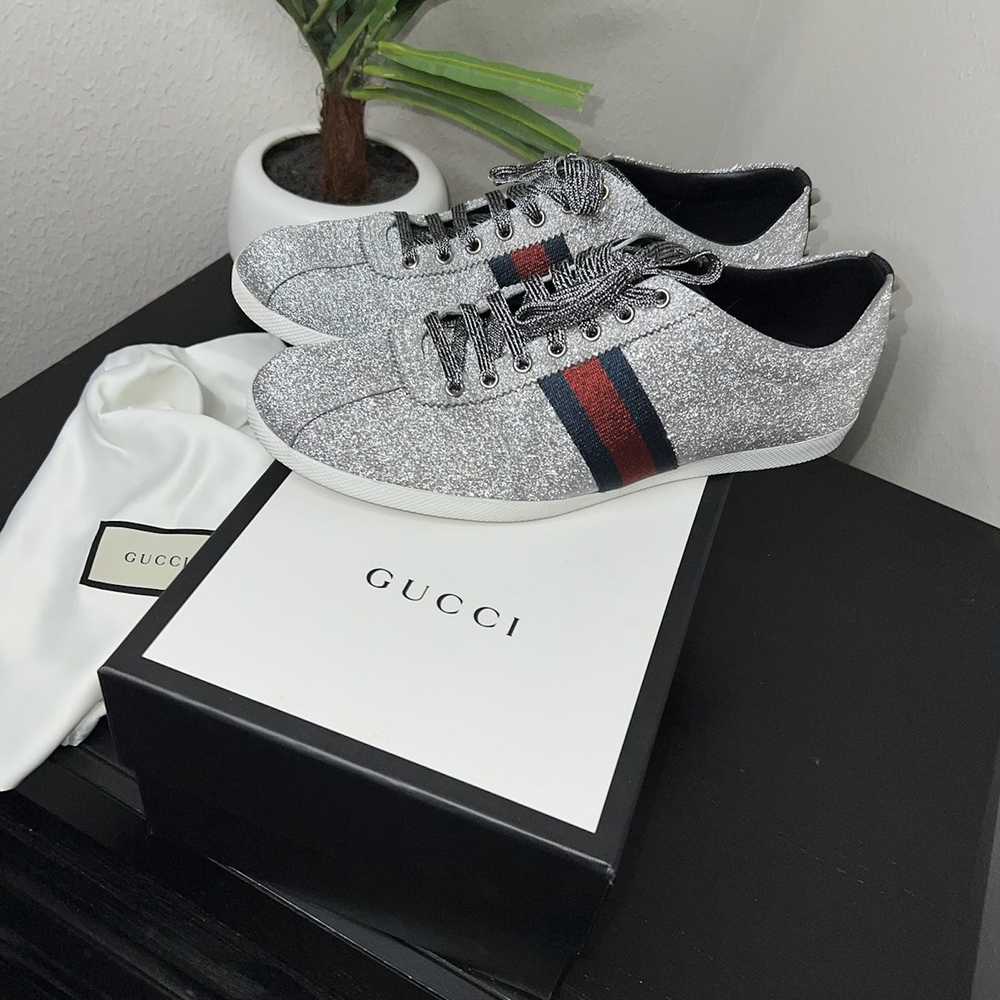 Designer × Gucci × Luxury Mens Gucci Glitter Shoes - image 1