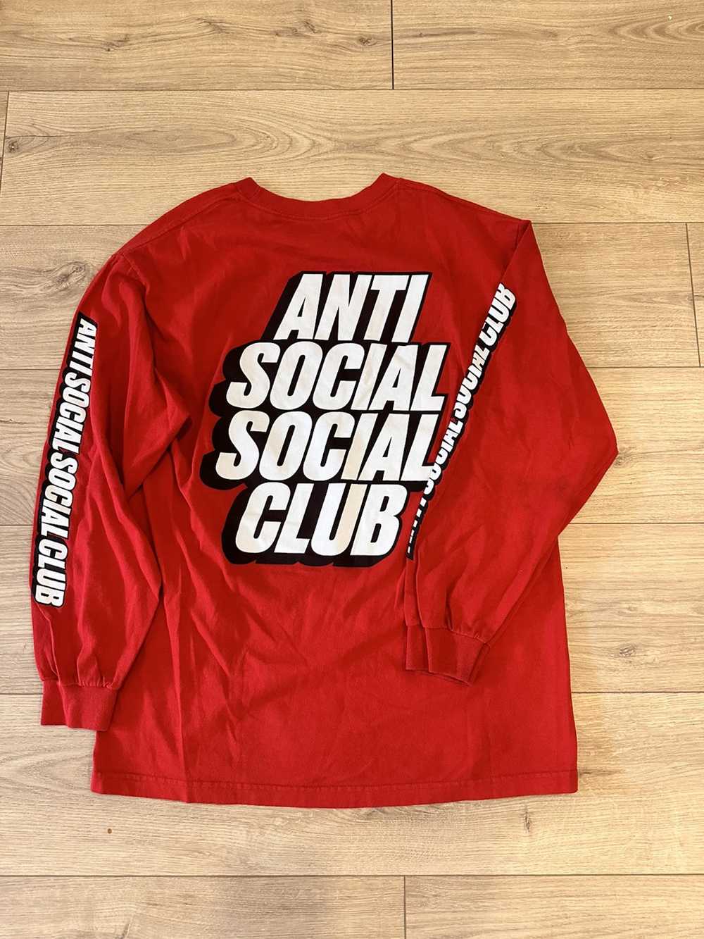 Anti Social Social Club ASSC Block Me Red Longe S… - image 3