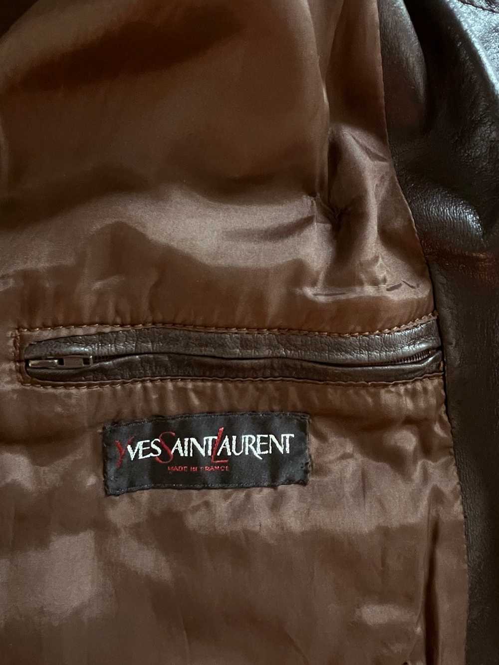Yves Saint Laurent Yves Saint Laurent leather coa… - image 4