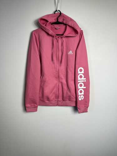 Adidas Hoodie Adidas big logo zipped pink